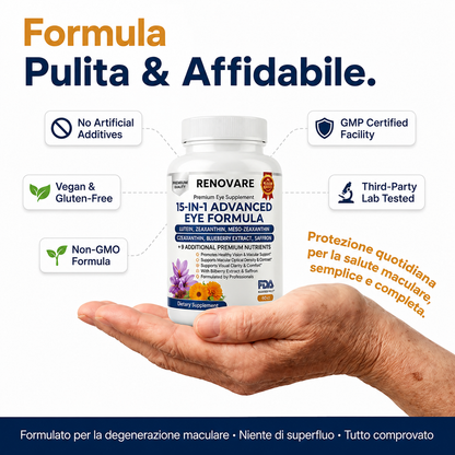 Renovare Formula Avanzata per la Salute degli Occhi 15-in-1