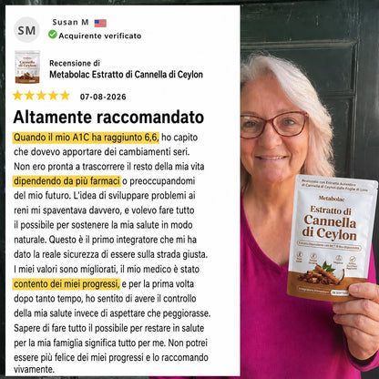 Cannella di Ceylon (equivalente a 7200 mg) con olio MCT