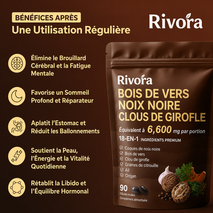 Gélules d’armoise, de noix noire, de graines de courge et de clou de girofle