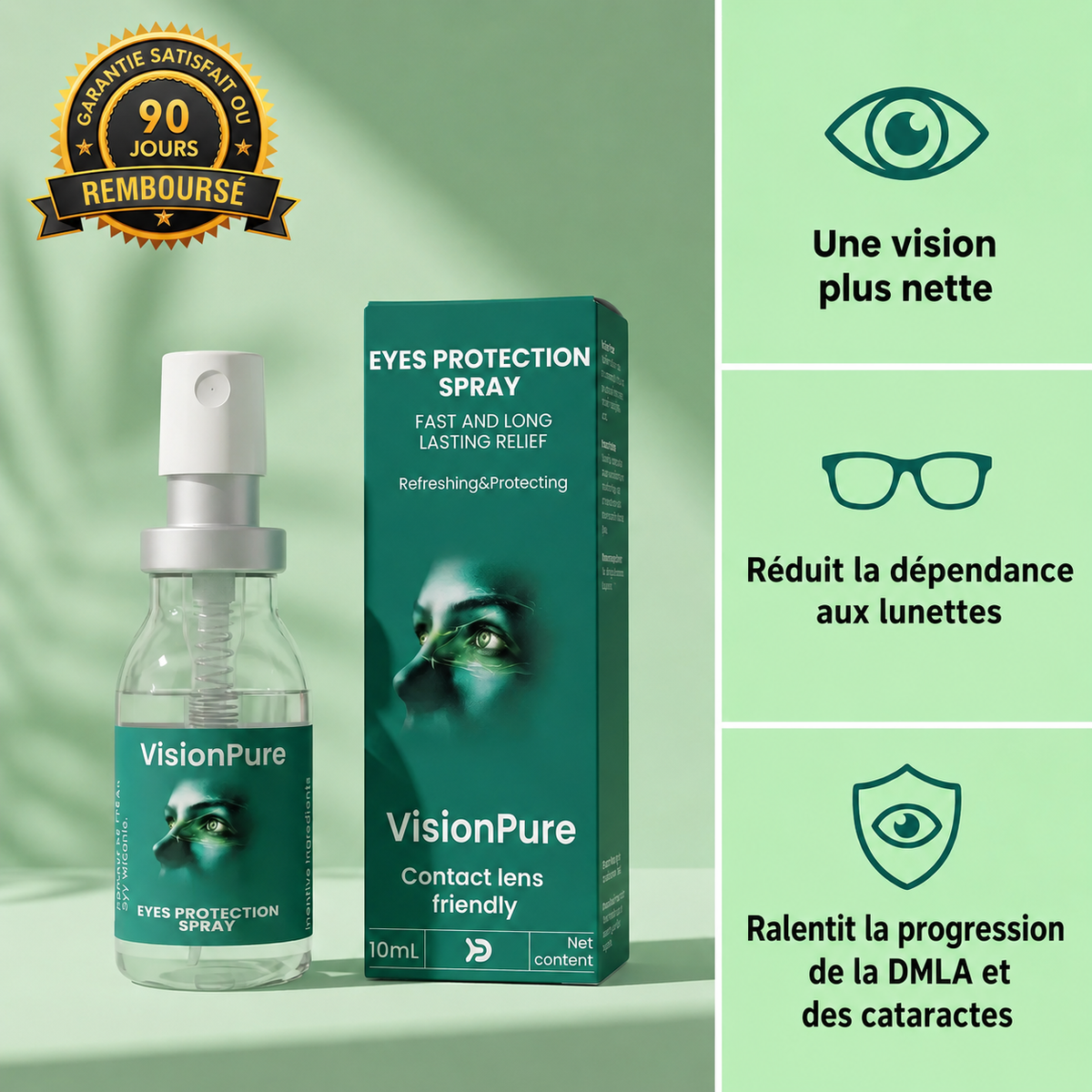 Spray oculaire VisionPure à la lutéine
