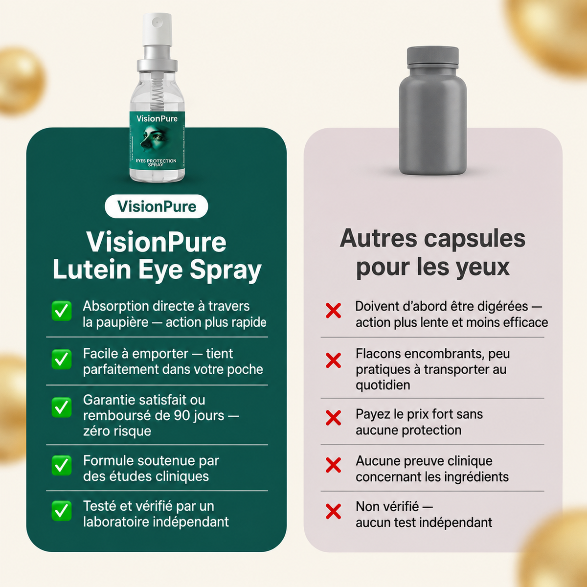 Spray oculaire VisionPure à la lutéine